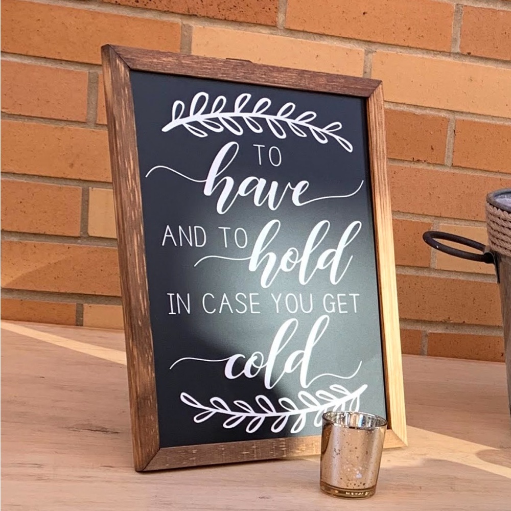 Wooden Framed wedding sign